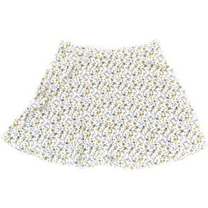 Bohme Abelia Floral Mini Skirt (Ivory with Purple and Yellow Details). Small.